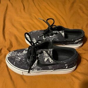Nike Black and White Floral Sneakers